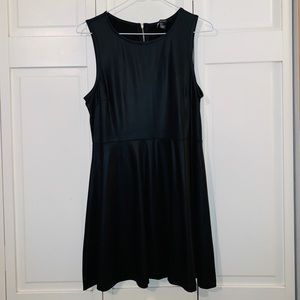 Black pleather cocktail dress